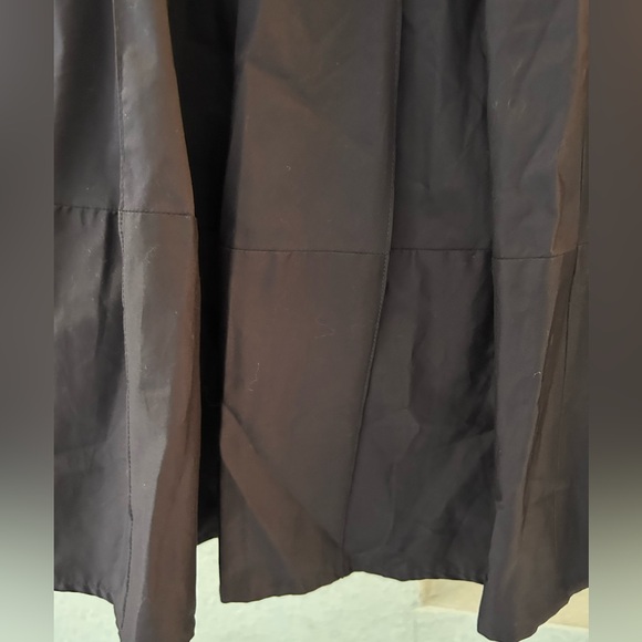 Ann Taylor Dark Navy Blue Poplin Pleated Lined Skirt Size 10 - Picture 3 of 5